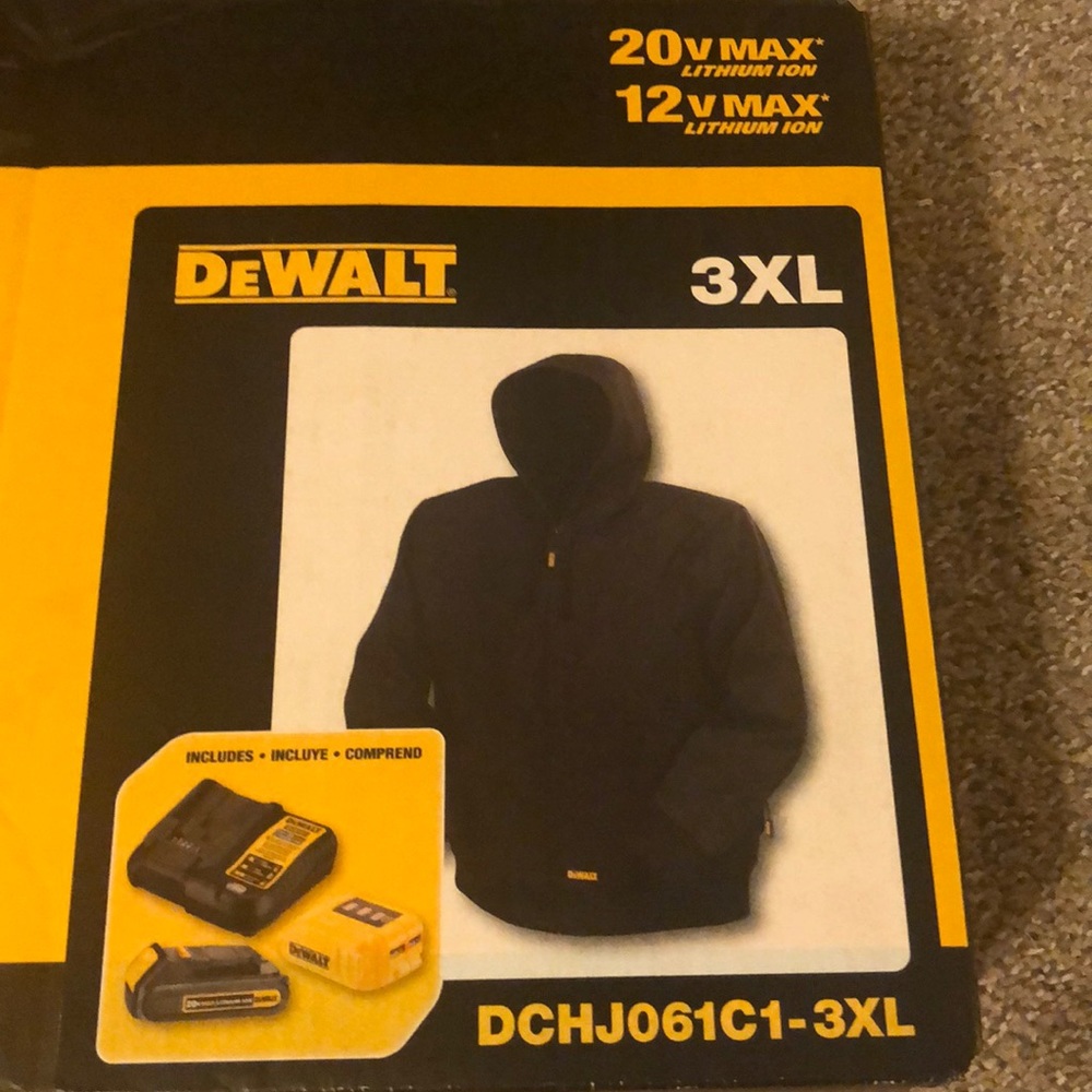 Dewalt black hooded heated jacket kit